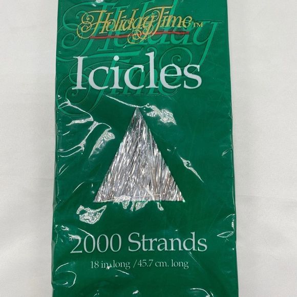 Vintage Christmas Tree Icicles Tinsel Silver 6000 strands 18” - Picture 5 of 7